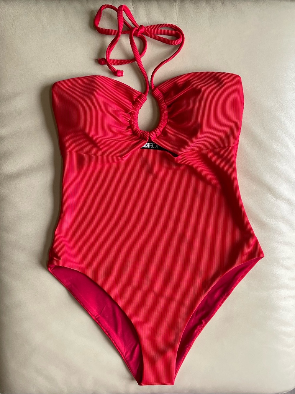 Beach Riot Phoenix Halter One-Piece Swimsuit; Color: Red; Size: Medium - Picture 10 of 16
